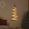 vidaXL Kerstboom met 30 LED Naturel 90 cm massief essenhout