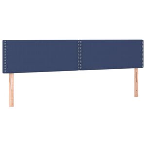 vidaXL Hoofdborden 160x5x78/88 cm stof blauw