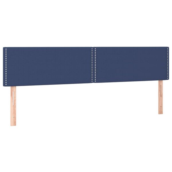 vidaXL Hoofdborden 160x5x78/88 cm stof blauw