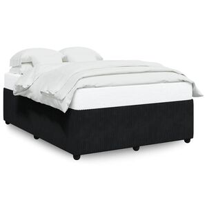 vidaXL Bedframe zonder matras 160x200 cm fluweel zwart