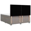 vidaXL Boxspring met matras stof taupe 200x200 cm