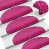 vidaXL Trapmatten 30 stuks 65x21x4 cm Roze Halfrond Groot