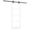 vidaXL Schuifdeur Wit 83 x 211 cm Massief grenenhout en glas