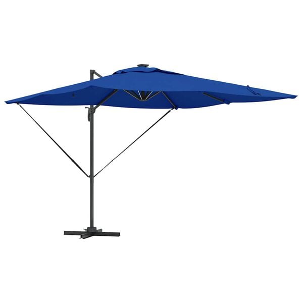 vidaXL Parasol azuurblauw 286 x 285 x 270 cm Aluminium