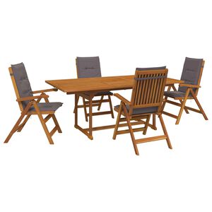 vidaXL 5-delige tuin eetset Naturel Massief Acaciahout