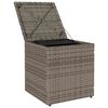 vidaXL Tuinkrukken met kussens 2 st 40x40x43 cm poly rattan grijs