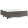 vidaXL Boxspring bed kunstleer grijs 160x200 cm