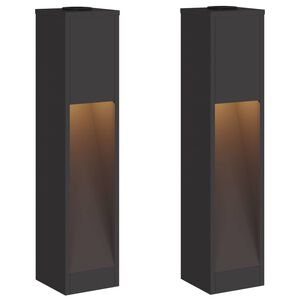 vidaXL Zonne LED Padverlichting 2 st Warmwit 18 x 18 x 80 cm