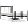 vidaXL Bedframe met hoofd- en voeteneinde metaal zwart 90x190 cm