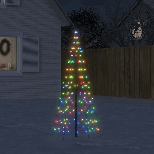 vidaXL LED-kerstboom 200 LEDs kleurrijk 180 cm