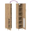 vidaXL Hoge kast 2 pcs Artisan Eiken Bewerkt hout