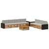 vidaXL Buiten bankenset 8 st Naturel en lichtgrijs Polyester