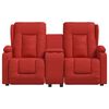 vidaXL Massagestoel 2-zits verstelbaar bekerhouders kunststof wijnrood