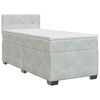 vidaXL Boxspringbed met matras Lichtgrijs 90 x 200 cm Fluweel