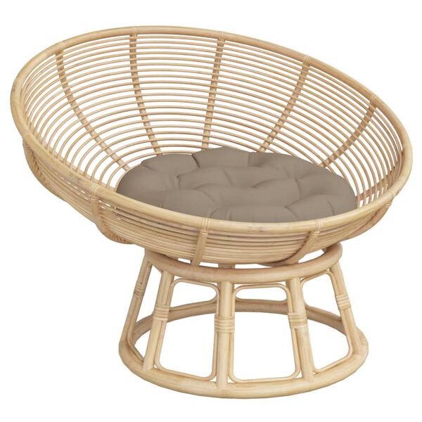 vidaXL Zitkussen rond &Oslash; 60x11 cm oxford stof taupe