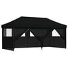 vidaXL Partytent 292 x 580 x 315 cm Zwart Oxford Stof