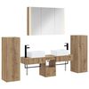 vidaXL Badkamermeubelset 6 st Artisanaal eiken Bewerkt hout en glas