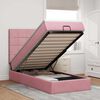 vidaXL Ottoman bed met matrassen 90x190cm fluweel roze