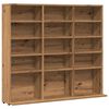 vidaXL Cd-kast 100x23x89,5 cm bewerkt hout artisanaal eikenkleurig