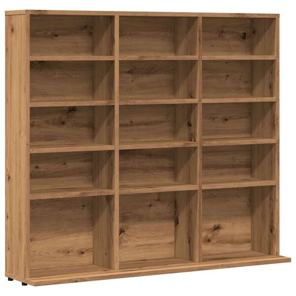 vidaXL Cd-kast 100x23x89,5 cm bewerkt hout artisanaal eikenkleurig