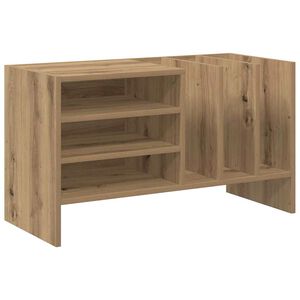 vidaXL Platenkast Artisan Eiken 78.5 x 35 x 45 cm Bewerkt hout