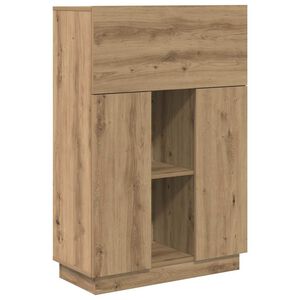 vidaXL Bureau Artisan Eiken Bewerkt hout 71,5 x 31,5 x 106,5 cm
