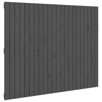 vidaXL Wandhoofdbord 140x3x110 cm massief grenenhout grijs