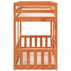 vidaXL Stapelbed massief grenenhout wasbruin 90x190 cm