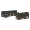 vidaXL Tuinbankenset 10 st Grijs poly rattan