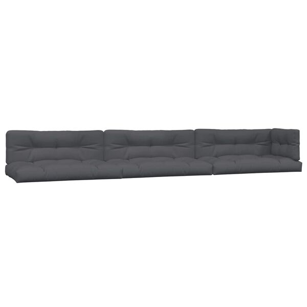 vidaXL 6-delige Loungeset pallet met kussens massief acaciahout
