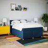 vidaXL Boxspring met matras stof blauw 140x190 cm