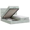 vidaXL Ottoman bed met matras met hoofdeinde 2 st Lichtgrijs Fluweel