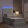 vidaXL Opbergbed met LED met matras Lichtgrijs 90 x 200 cm Fluweel