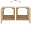 vidaXL Tv-wandmeubelen met LED 2 st 40,5x35x40 cm sonoma eikenkleurig