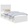 vidaXL Bedframe met hoofdeinde Wit 100 x 200 cm Massief grenenhout