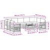 vidaXL Sofa-Sets 10 pcs Natuurlijk en Lichtgrijs Massief Acaciahout