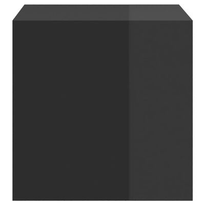 vidaXL Wandkast 37x37x37 cm spaanplaat hoogglans zwart