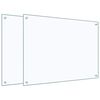 vidaXL Spatschermen keuken 2 st 80x60 cm gehard glas transparant