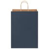 vidaXL Papieren zakken 50 st met hengsels 32x17x44 cm blauw