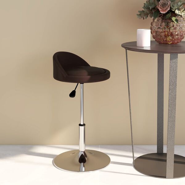 vidaXL Eetkamerstoel draaibaar kunstleer bruin