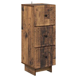 vidaXL Ladenkast Oud hout 33 x 34,5 x 90 cm Bewerkt hout