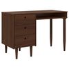 vidaXL Bureau BILBAO Donkerkaramel 114 x 53 x 75 cm