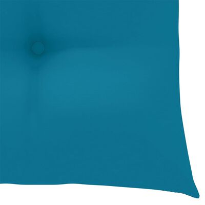 vidaXL Tuinstoelen 2 st met lichtblauwe kussens massief teakhout