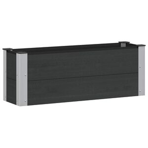vidaXL Verhoogde plantenbak Zwart 100 x 30 x 36 cm WPC en Aluminium