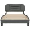 vidaXL Bedframe zonder matras "Hvar" stof donkergrijs 100x203 cm