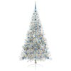 vidaXL Kunstmatig Voorverlicht Kerstboom met 300 LED Zilver 210 cm PET
