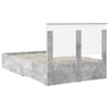 vidaXL Bedframe met hoofdeinde Beton Grijs 120 x 200 cm Bewerkt hout