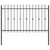 vidaXL Spike Fence ASTEN 200 x 166 cm Gepoedercoat staal Zwart