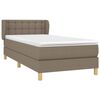 vidaXL Boxspring met matras stof taupe 90x190 cm