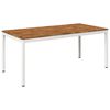 vidaXL Tuindiner tafel NAARDEN Natuurlijk en Wit 180 x 88,5 x 75 cm